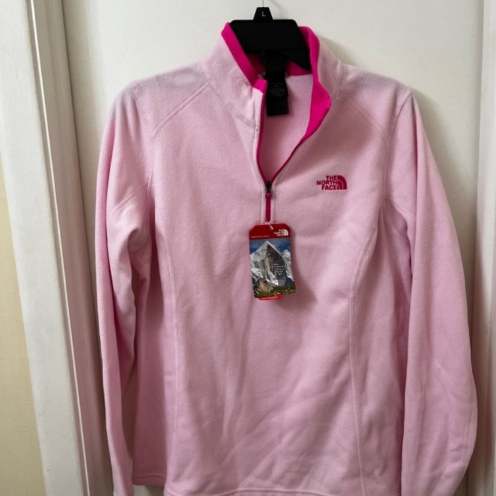 Northface Pink Women's Fleece 1/4 zip pullover